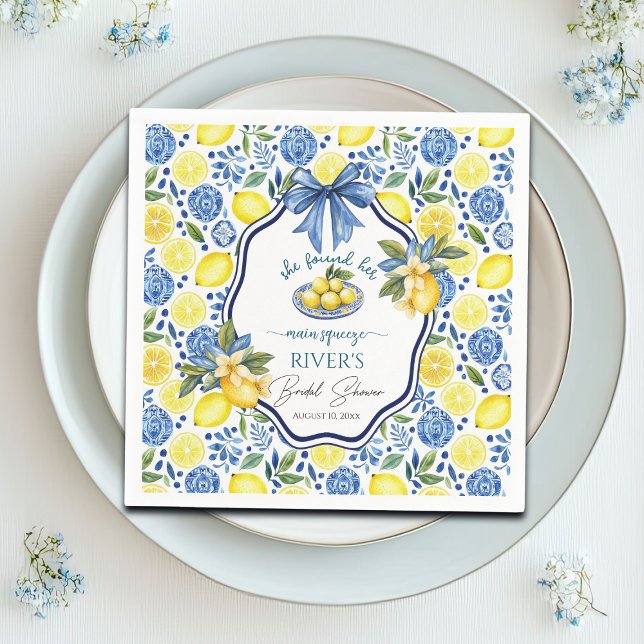 Guardanapo De Papel Chá de Panela Ela Encontrou Seu Amor (Criador carregado)