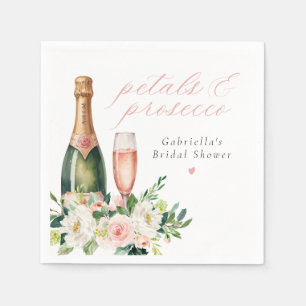 Guardanapo De Papel Chá de panela Elegante Blush e Prosecco