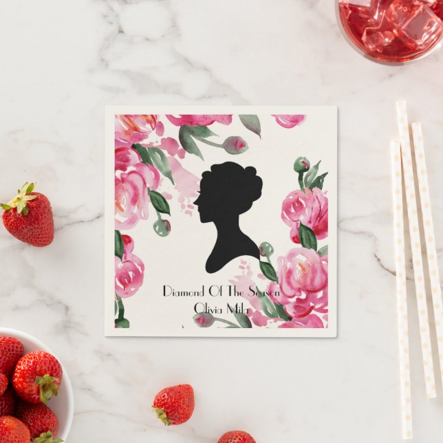 GUARDANAPO DE PAPEL CHÁ DE PANELA FLORAL BRIDGERTON (Insitu)