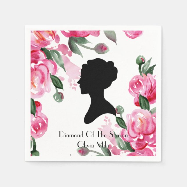 GUARDANAPO DE PAPEL CHÁ DE PANELA FLORAL BRIDGERTON (Frente)