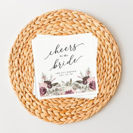 Guardanapo De Papel Chá de panela Floral Burgundy Boho