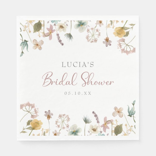 Guardanapo De Papel Chá de panela Floral de Aquarela (Frente)