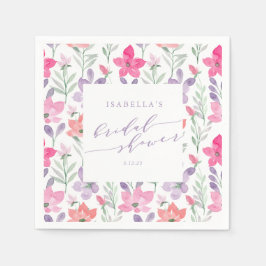 Guardanapo De Papel Chá de panela Floral de Cor de Água Púrpura, Cor-d