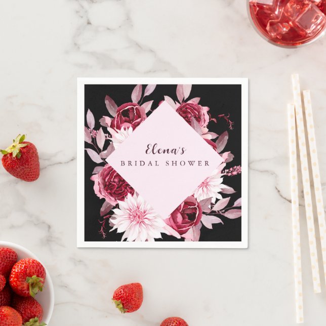 Guardanapo De Papel Chá de panela Floral de Frame Dourado do Autumn Ro (Insitu)