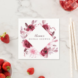 Guardanapo De Papel Chá de panela Floral de Frame Dourado do Autumn Ro