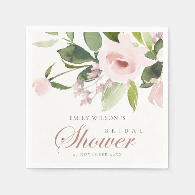 GUARDANAPO DE PAPEL CHÁ DE PANELA FLORAL DE ROSA DE PINCO BRUTO SUAVE (Frente)