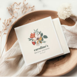 Guardanapo De Papel Chá de panela Floral Nouveau Retroboêmico Personal