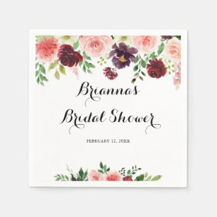 Guardanapo De Papel Chá de panela Floral Primavera cor-de-rosa brilha