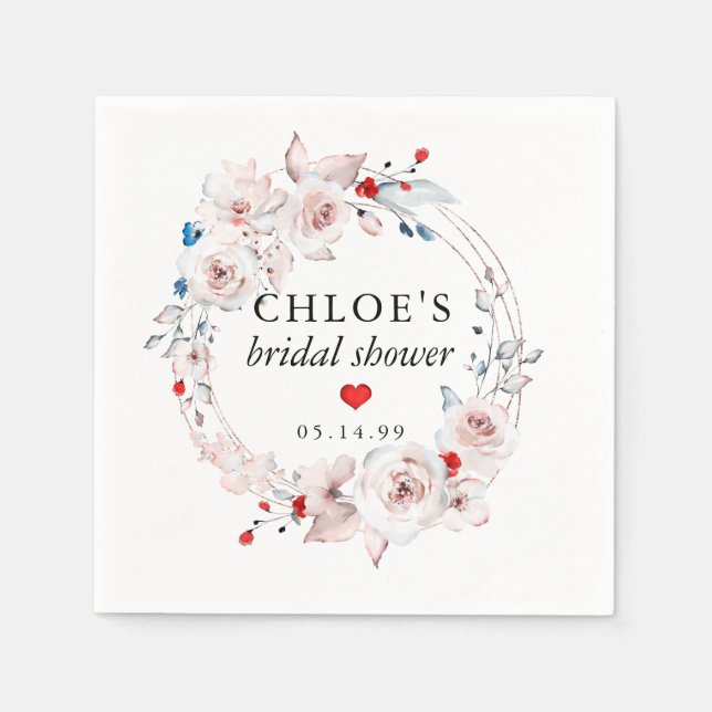 Guardanapo De Papel Chá de panela Floral Rosa Rosa Rosa Russo (Frente)