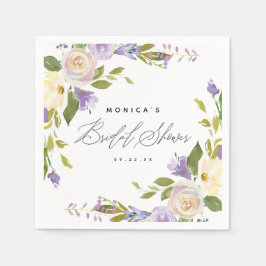 Guardanapo De Papel Chá de panela Floral Roxo Elegante