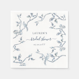 Guardanapo De Papel Chá de panela francês azul e branco