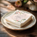 Guardanapo De Papel Chá de panela Geométrico Dourado Floral Cor-de-Ros<br><div class="desc">Personalize este "Dourado Napkin" de Chá de panela Floral Rosa-Rosa-Blush com Aquarela Geométrica para adicionar um toque especial. Este design de alta qualidade é fácil de personalizar para ser exclusivamente seu! (1) Para mais personalização, clique no botão "Personalizar" e use a nossa ferramenta design para modificar este modelo. (2) Se...</div>