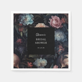 Guardanapo De Papel Chá de panela Gótico Floral Escuro e Moody