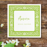 Guardanapo De Papel Chá de panela GREEN TALAVERA<br><div class="desc">Lindas flores mexicanas do Talavera</div>