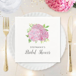 Guardanapo De Papel Chá de panela Hydrangea Pink Floral Napkins