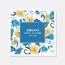 Chá de panela italiano azul-palha amarelo