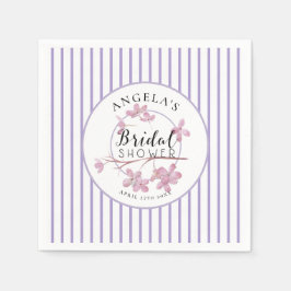 Guardanapo De Papel Chá de panela lavanda Lilac Strips Rosa