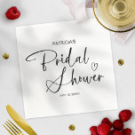 Guardanapo De Papel Chá de panela Minimalista Elegante<br><div class="desc">Um guardanapo simples e bonito para um chá de panela. Sua na moda e design de caligrafia elegante impressionam seus convidados. Você pode personalizá-lo para qualquer cor de sua escolha. Se você precisar de qualquer personalização,  como mudar a cor,  entre em contato comigo antes de comprar.</div>