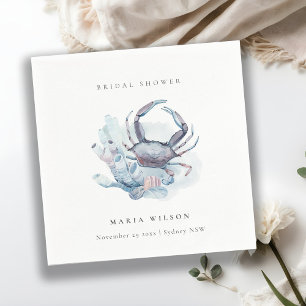 Guardanapo De Papel Chá de panela Náutico de Coral de Caranguejo Subma