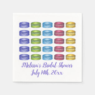Guardanapo De Papel Chá de panela Pastel French Macaron Cookie Paery