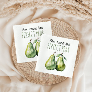 Guardanapo De Papel Chá de panela Perfeito de Pear de Brunch Verde
