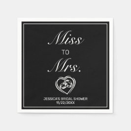 Guardanapo De Papel Chá de panela preto branco minimalista moderno