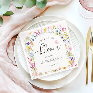 Guardanapo De Papel Chá de panela Rosa Floral Elegante