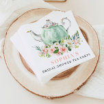 Guardanapo De Papel Chá de panela Tea Party Napkins<br><div class="desc">Estes guardanapos são perfeitos para qualquer evento! Edite facilmente o nome e o evento! Excelente para chás de panela,  festas de aniversário,  chás de fraldas e muito mais! Veja a coleção inteira de Tea Party do Chá de panela para obter mais itens correspondentes!</div>