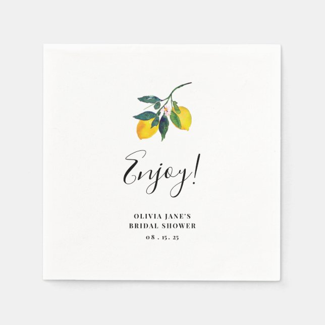 Guardanapo De Papel Chá de panela Tropical Lemon (Frente)