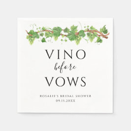 Guardanapo De Papel Chá de panela Vino Before Vows