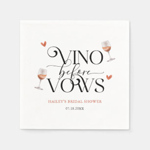 Guardanapo De Papel Chá de panela Vino Before Vows