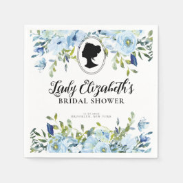 Guardanapo De Papel Chá de panela Vintage Blue Florals Bridgerton