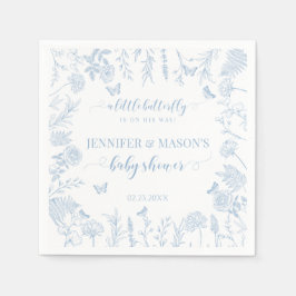 Guardanapo De Papel Chá elegante de bebê borboleta azul