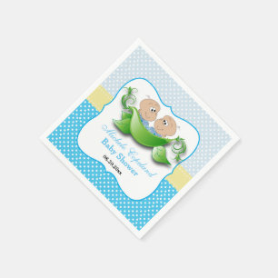 Guardanapo De Papel Chá gêmeo do bebé - duas ervilhas em um vagem