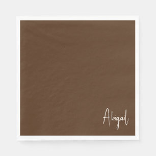 Guardanapo De Papel Chá Personalizado Castanho-Chocolate