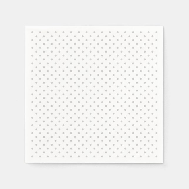 Guardanapo De Papel Chá Polkadot Chique cinza (Frente)
