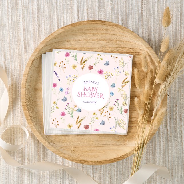 Guardanapo De Papel Chá rosa-menina de flor selvagem (Criador carregado)