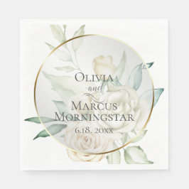 Guardanapo De Papel Chá | Rosas de Aquarela Amarelos Pálidos