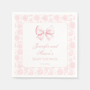 Guardanapo De Papel Chá verde pastel cor-de-rosa arco floral boho