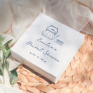 Guardanapo De Papel Chá Vintage Desenho Floral à Mão Festa de Noivado