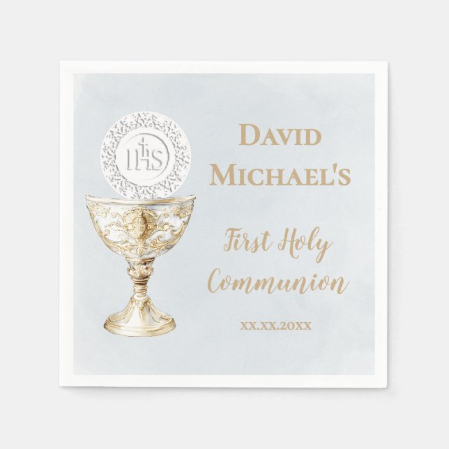 Guardanapo De Papel Chalice Host First Holy Communion (Frente)