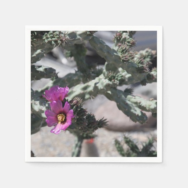 Guardanapo De Papel Challa Cactus em flor (Frente)