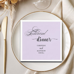 Guardanapo De Papel Chamada de Letra Elegante Jantar de Ensaios Roxo C