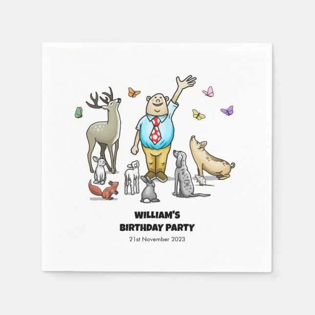 Guardanapo De Papel Chamando Todos os Animais (Frente)