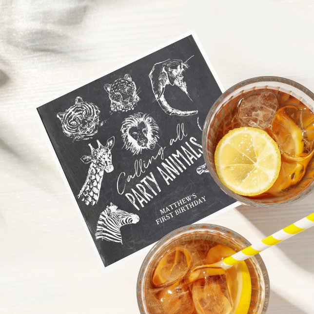 Guardanapo De Papel Chamando todos os animais de festa de aniversário  (Criador carregado)