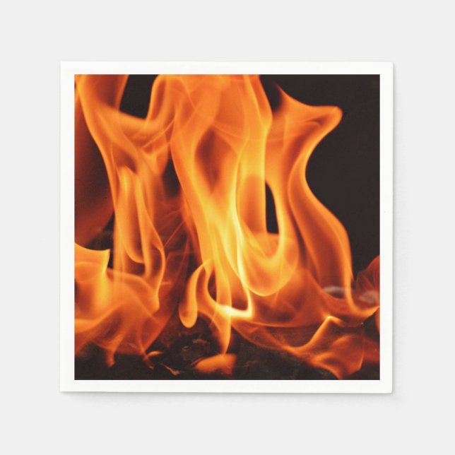 Guardanapo De Papel Chamas de Cookout do churrasco (Frente)