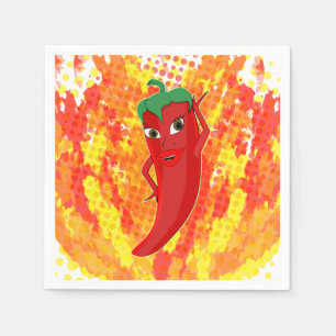 Guardanapo De Papel Chamas de Fogo Red Hot Pepper