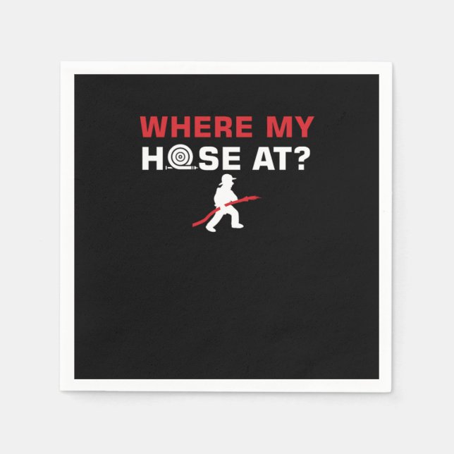 Guardanapo De Papel Chamas De Prevenção Contra Incêndios De Bombeiros  (Frente)