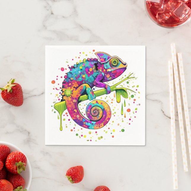 Guardanapo De Papel Chameleon Paint mantém estilo aquarela (Insitu)