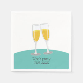 Guardanapo De Papel Champagne Brunch e Bubble animam aniversário